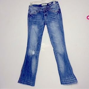 Vanilla Star Flare Women's blue denim Jeans Size 8 Medium